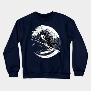 Blackcraft Grim Reaper Surfing Great Wave Crewneck Sweatshirt